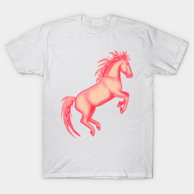 Pink Horse T-Shirt by Shyflyer